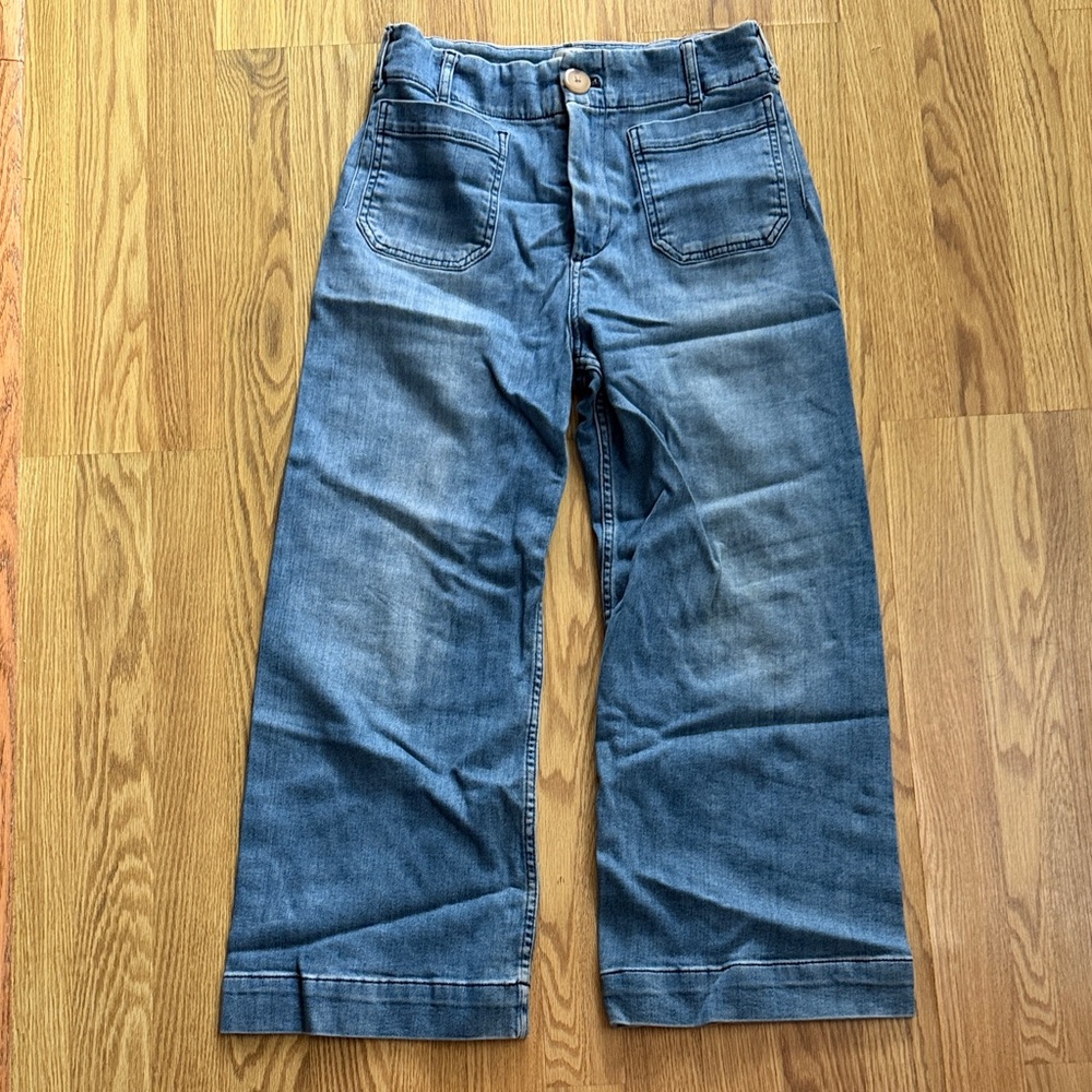 Wide-Leg Denim Jeans